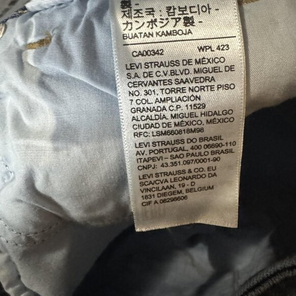 Levis 721 High Rise Skinny Jeans Womens 24 Blue Denim Stretch Water Less - Picture 7 of 13